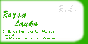 rozsa lauko business card